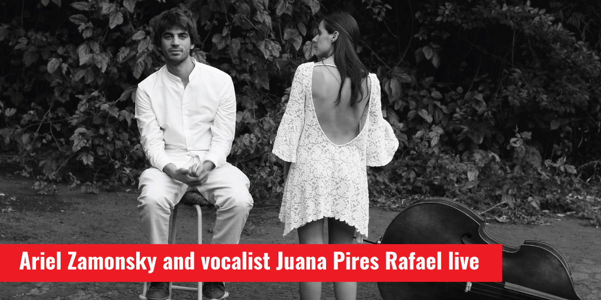Bass player Ariel Zamonsky and vocalist Juana Pires Rafae banner